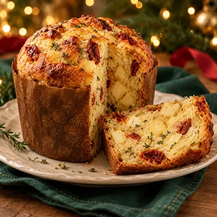 Panetone de dois queijos