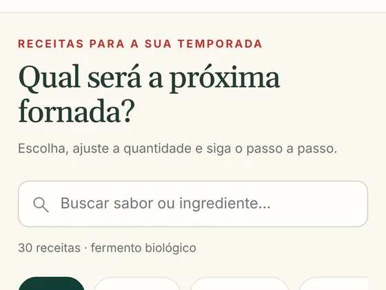 Tela real: Receitas